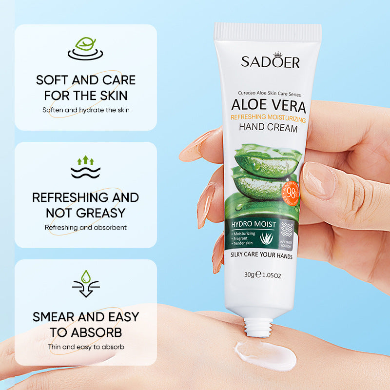 Aloe Vera Refreshing Moisturizing Hand Cream, Moisturizing and Anti-drying and Cracking, Hand Cream Small Sticks