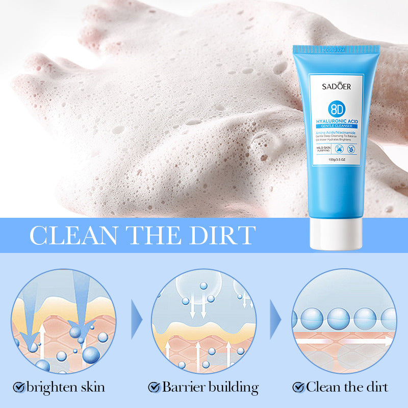 8D Hyaluronic Acid Gentle Cleanser, No Facial Cleanser