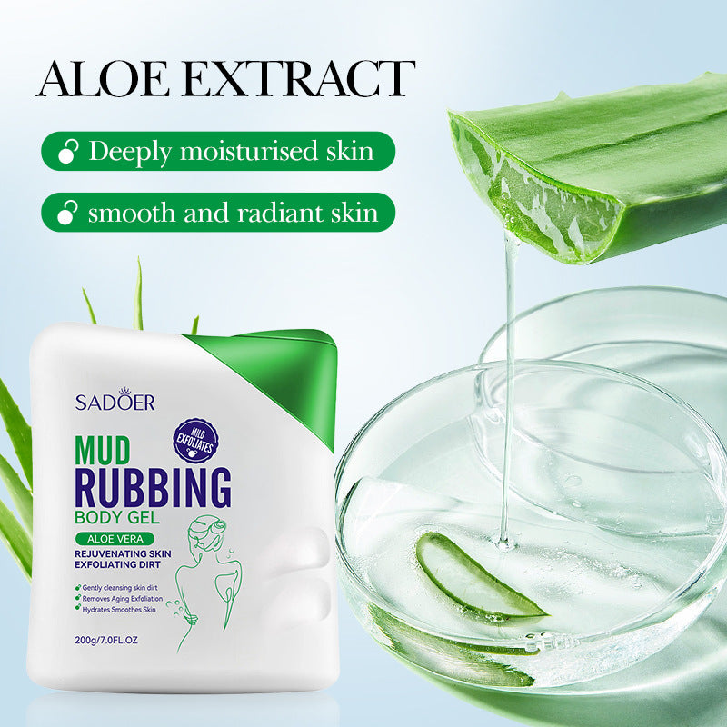 Aloe Vera Rubbing Mud Bath Treasure, Cleaning Pores, Body Cleaning Scrub