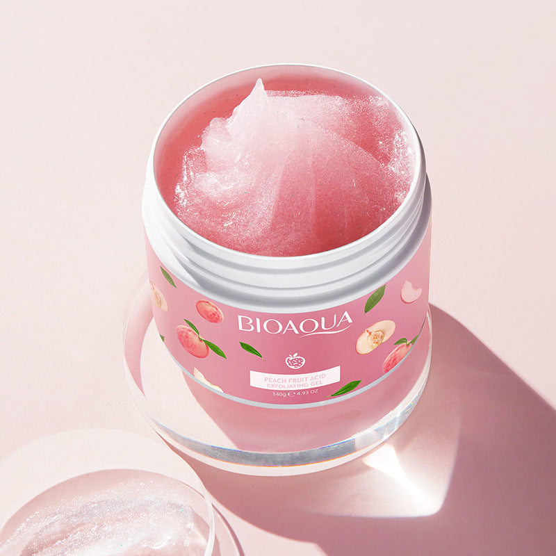 All English Boquanya Peach Exfoliating Cream 140g Cleansing Body Scrub