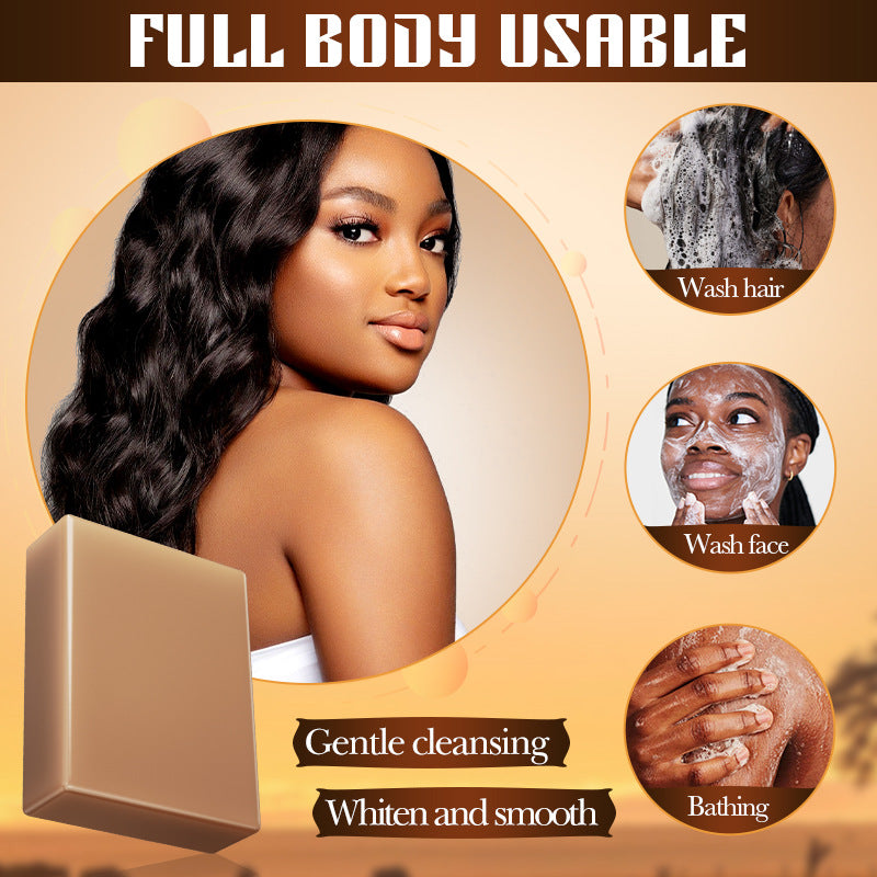 African Handmade Essential Oil Black Soap, Universal Handmade Soap for Cleansing the Body