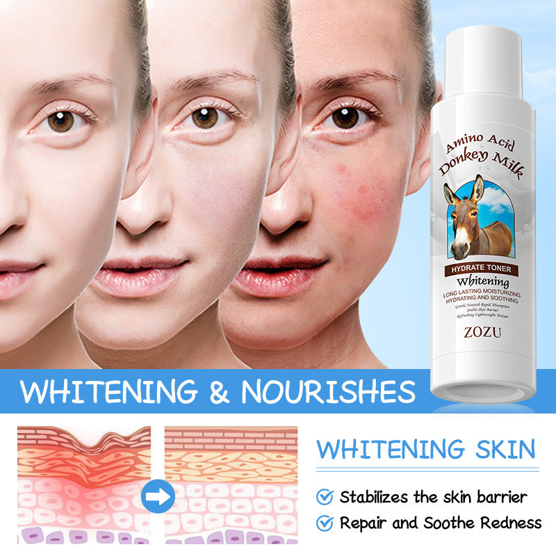 All English ZOZU donkey milk toner, moisturizing, moisturizing and moisturizing water