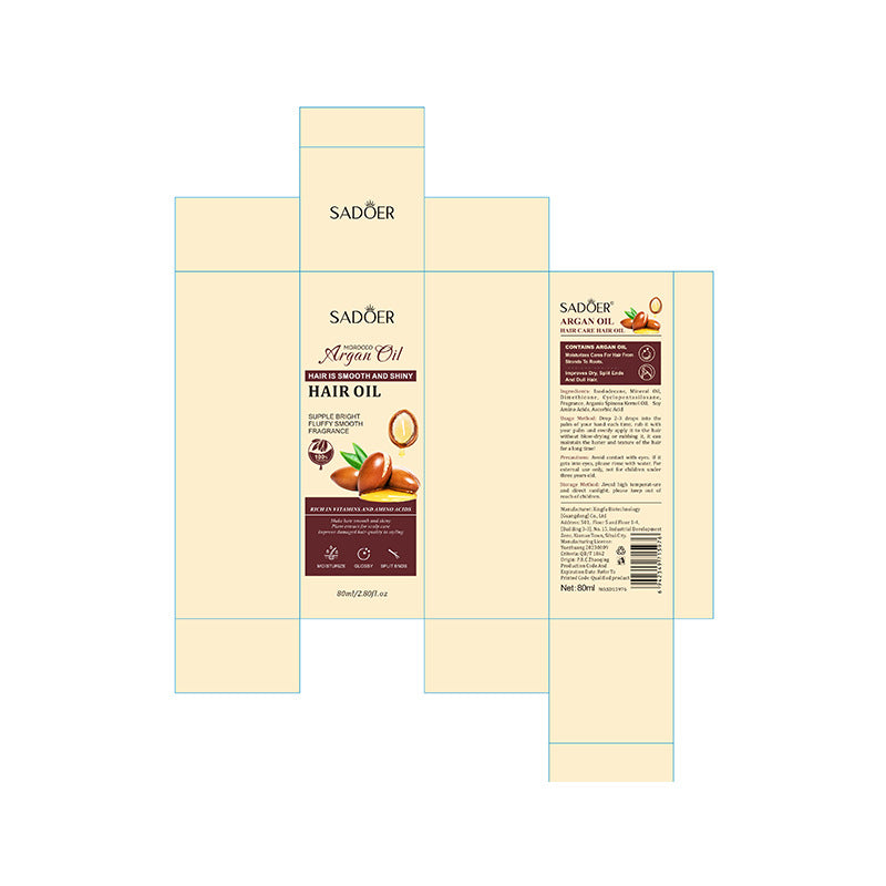 Argan Oil Hair Care Essential Oil Dyed, Curled, Dry Hair Care Essential Oil