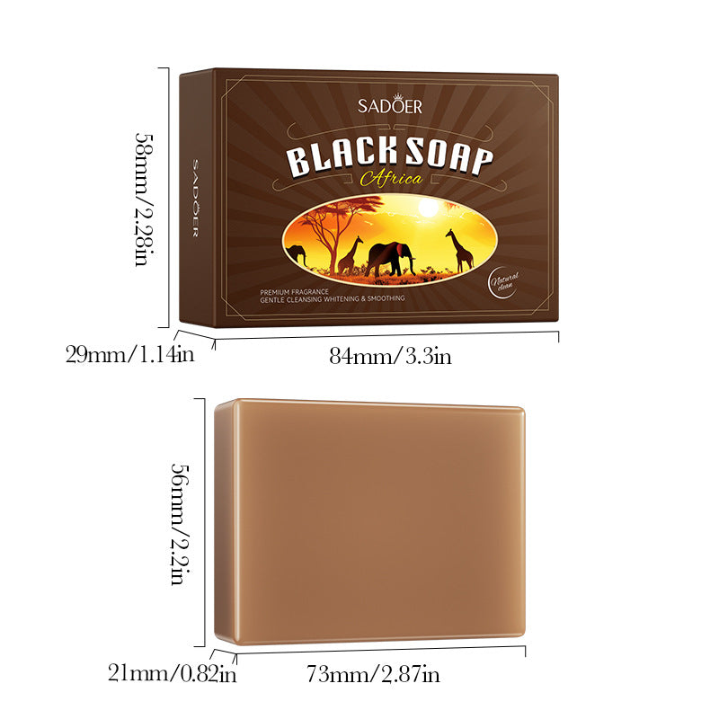 African Handmade Essential Oil Black Soap, Universal Handmade Soap for Cleansing the Body