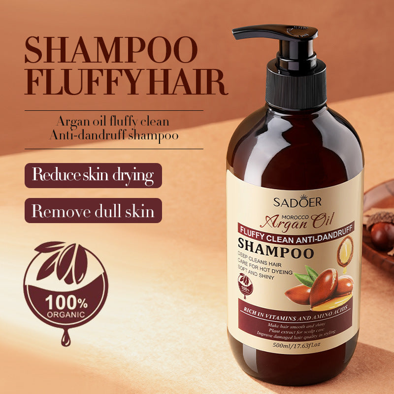 Argan Oil Fluffy Cleansing Anti-Dandruff Shampoo Refreshing Softening Shampoo