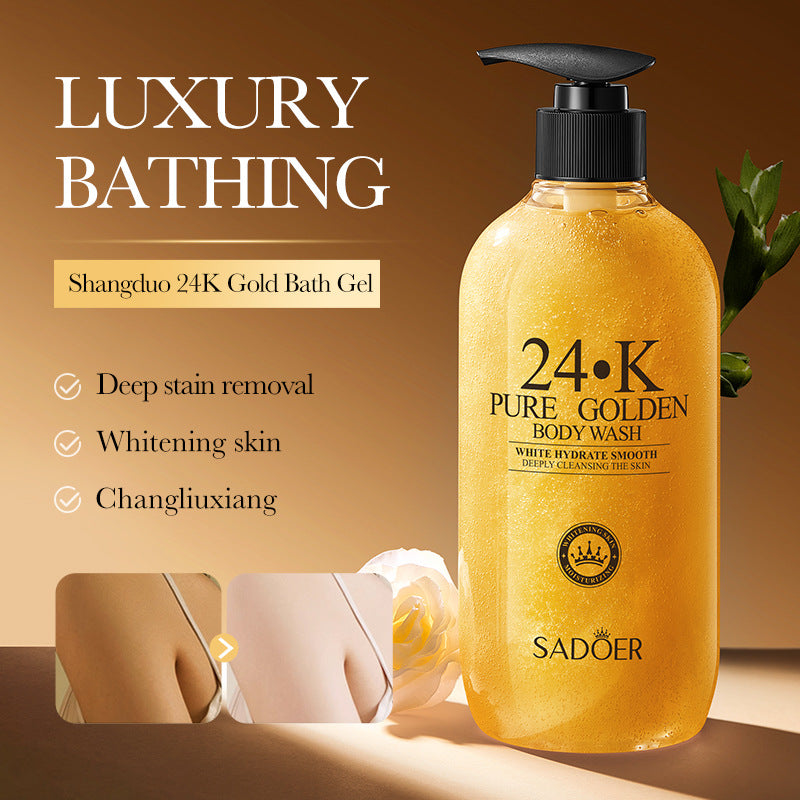 24K Gold Body Wash, Deep Cleansing and Nourishing Skin Body Wash
