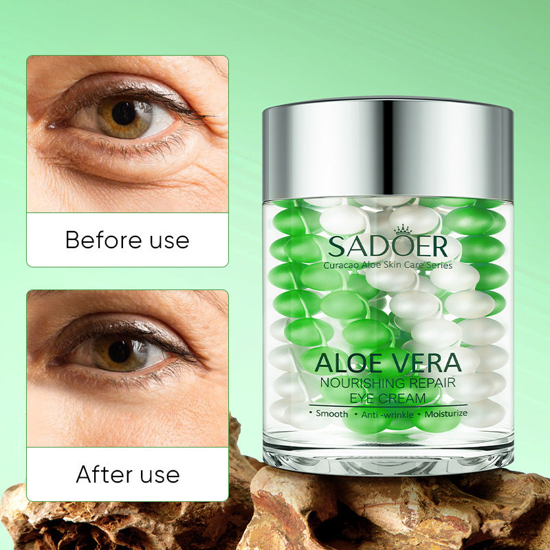 Aloe Vera Nourishing and Repairing Eye Cream, Hydrating and Moisturizing, Refreshing, Fading Fine Lines, Eye Bags Firming