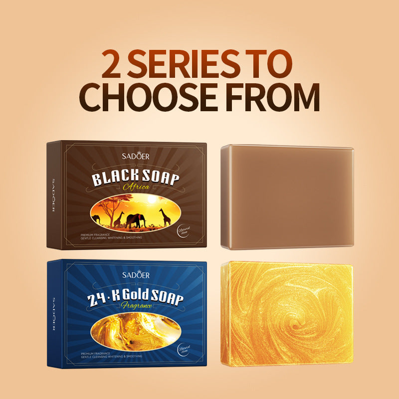 African Handmade Essential Oil Black Soap, Universal Handmade Soap for Cleansing the Body