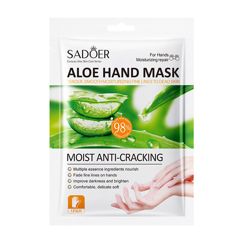 Aloe Vera Moisturizing Repair Hand Mask, Skin Rejuvenation Moisturizing Plant Hand Mask