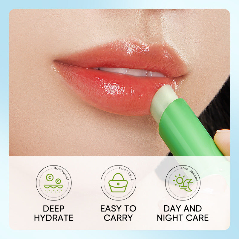 Aloe Vera Moisturizing Lip Balm, Double Protection Moisturizing Water Lip Balm Nourishing Refreshing Hydrating Repair