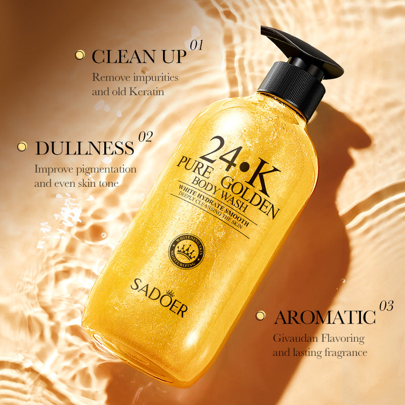 24K Gold Body Wash, Deep Cleansing and Nourishing Skin Body Wash