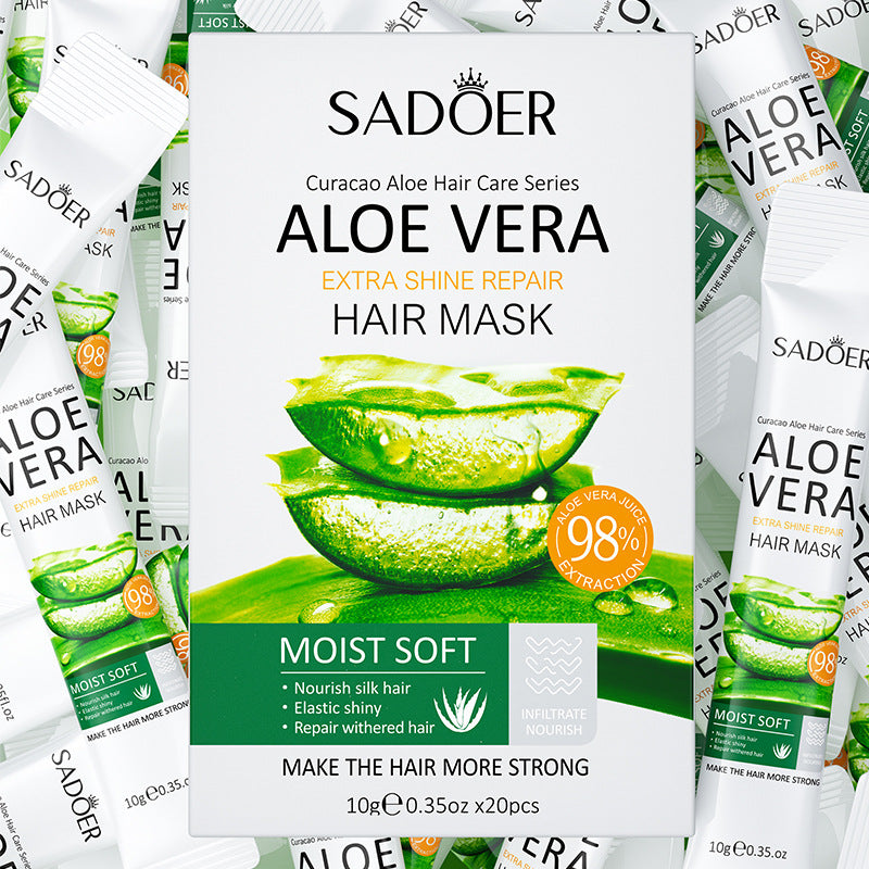 Aloe Vera Super Brightening Repair Hair Mask, Repair and Nourish, Soft and Smooth Lazy