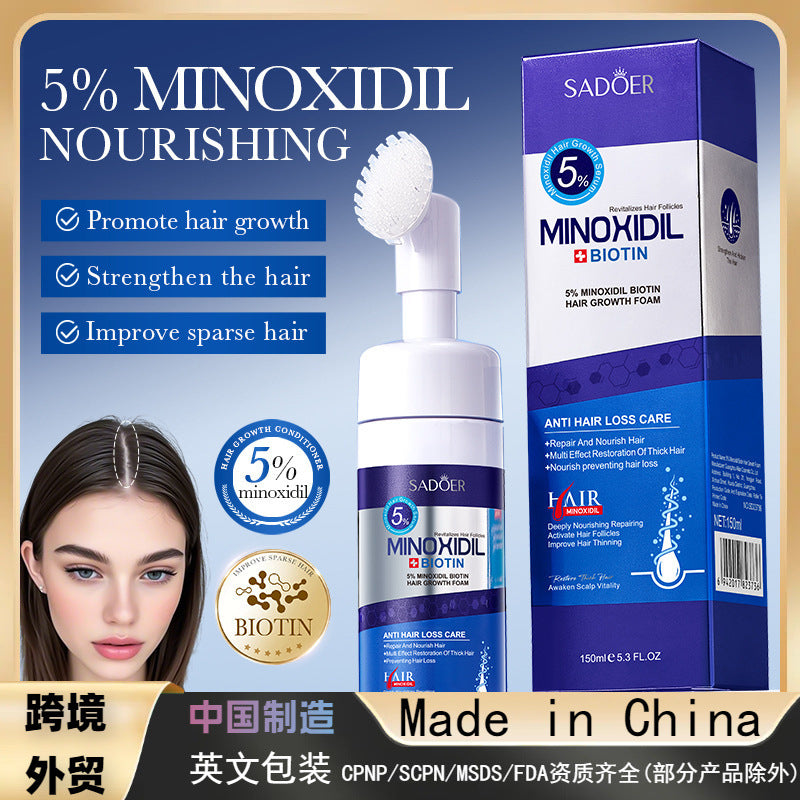 5% Minoxidil Biotin Hair Growth Foam Conditioner