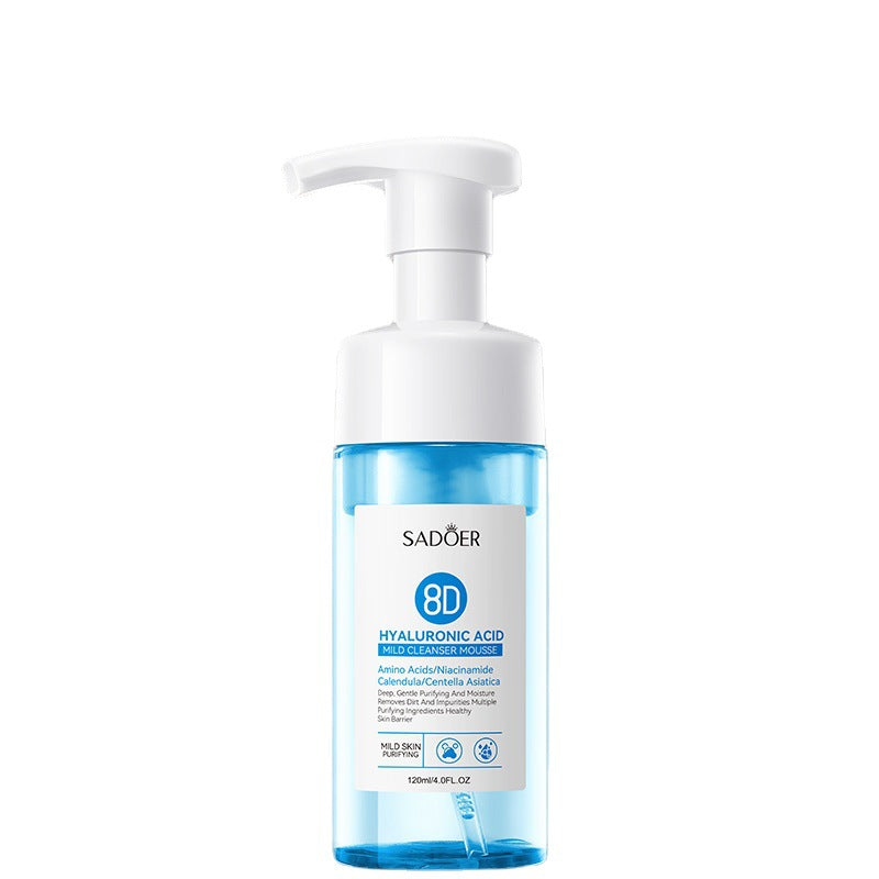 8D Hyaluronic Acid Gentle Cleansing Mousse, Cleansing Facial Cleanser