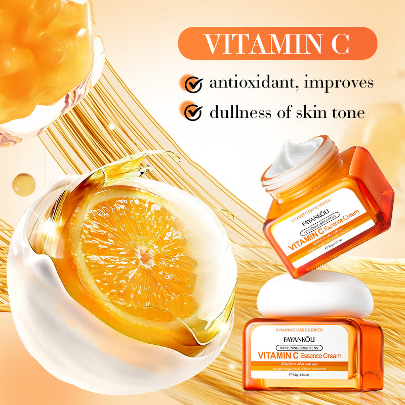 All English FAYANKOU Vitamin C Whitening and Brightening Serum Cream, Brightening and Moisturizing Cream