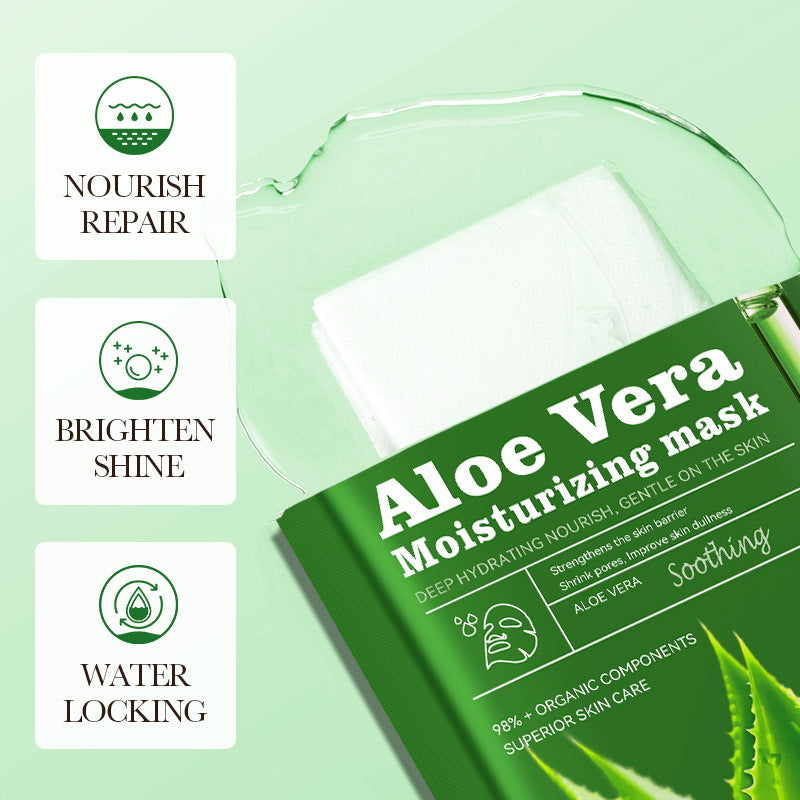 Aloe Vera Moisturizing Soothing Mask, Emollient Hydrating Moisturizing Mask Sticker