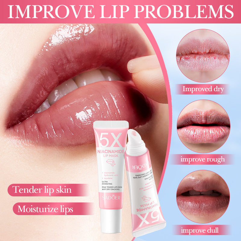 5X Niacinamide Powder Lip Mask, Anti-drying and Cracking Hydrating Lipstick