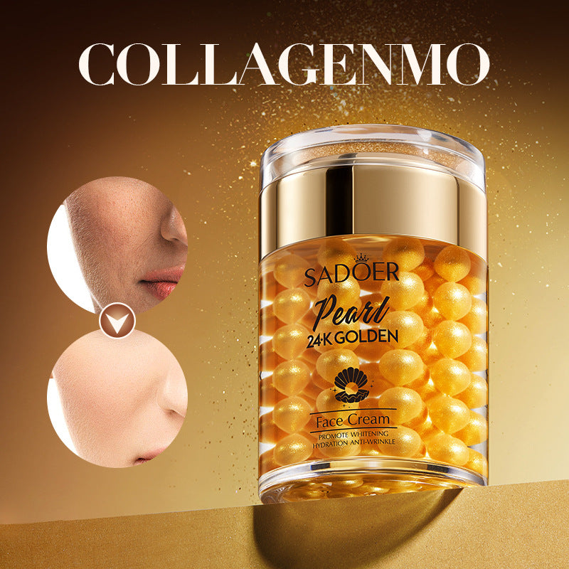 24K Gold Pearl Collagen Whitening Moisturizing Cream, Brightening Cream