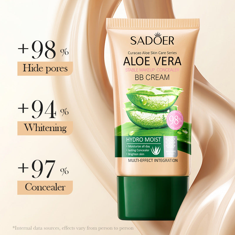Aloe Vera Makeup Concealer BB Cream, Repair Light Brightening BB Cream