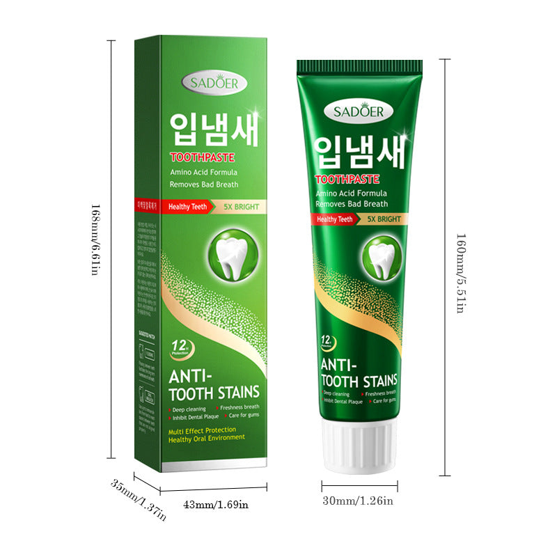 Amino Acid Anti-stain and Bad Breath Removal Toothpaste To Clean Teeth and Tooth Stains Toothpaste