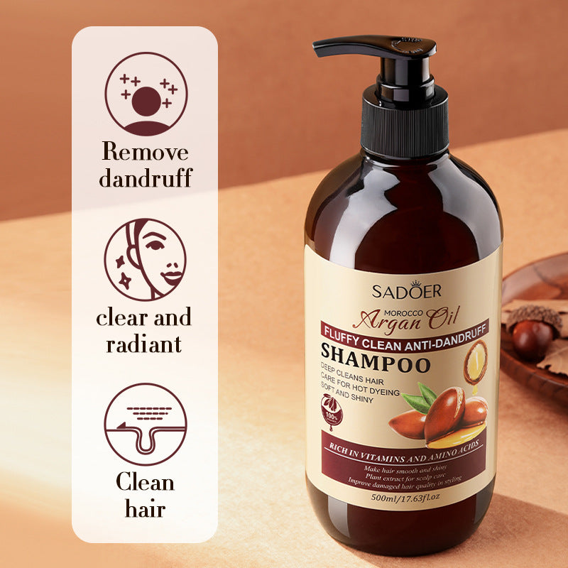 Argan Oil Fluffy Cleansing Anti-Dandruff Shampoo Refreshing Softening Shampoo