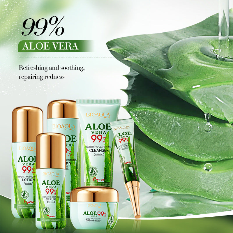 Aloe Vera Soothing Moisturizing Skin Beauty Six-piece Set, Moisturizing Skin Care Product Set