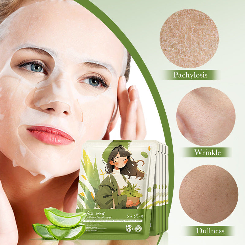 Aloe Vera Soothing Mask, Hydrating and Moisturizing Skin Mask