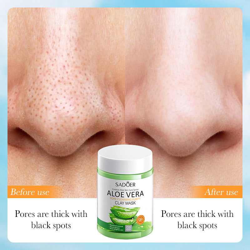 Aloe Vera Pore Clear Mud Mask, Cleansing Facial Gel Mud Mask