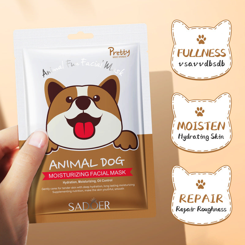 Animal Puppy Pattern Moisturizing Mask, Hydrating and Moisturizing Mask