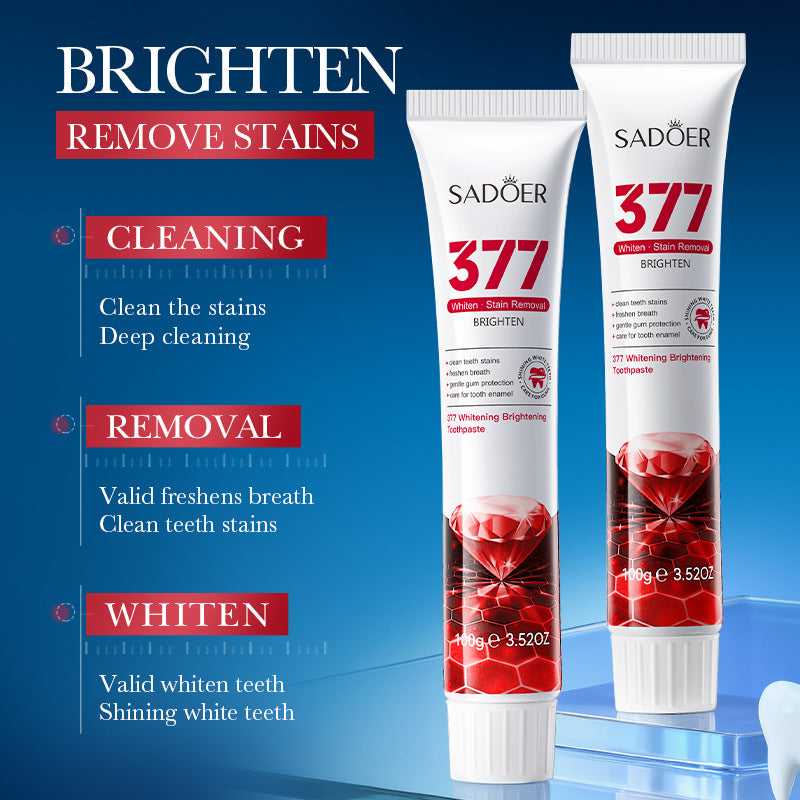 377 Star Diamond Brightening White Toothpaste, Deep Cleansing Teeth Toothpaste  Wholesale