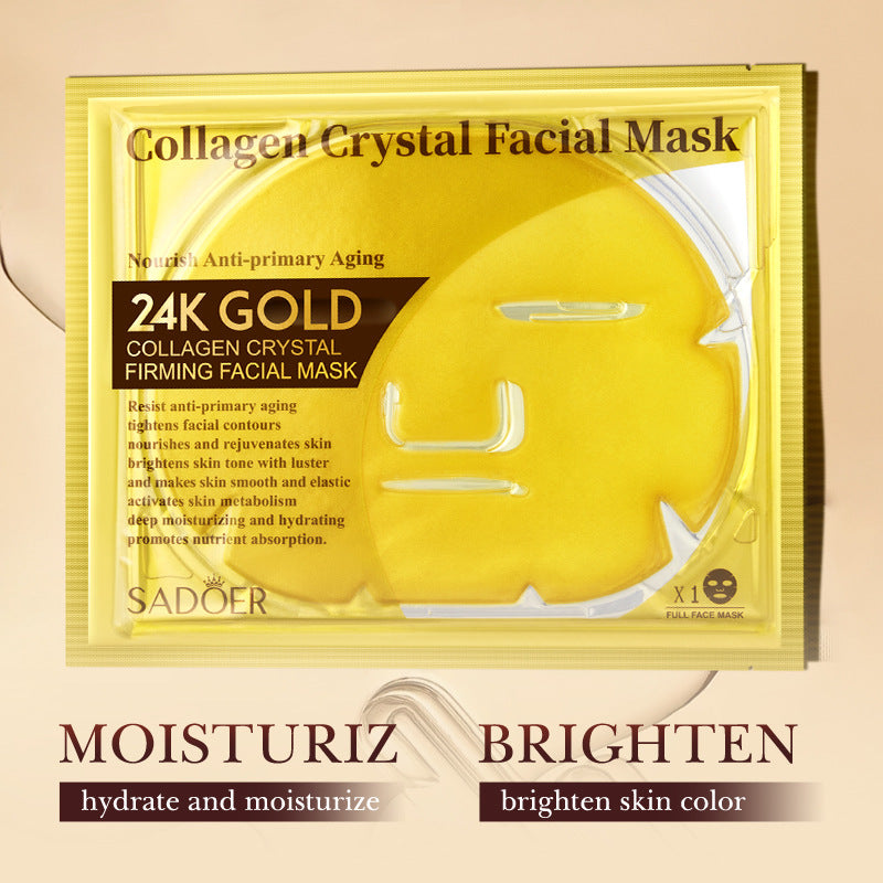 24K Gold Collagen Crystal Firming Mask, Moisturizing Mask