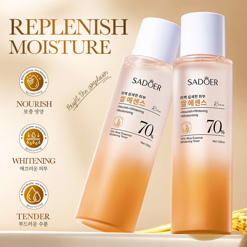 70% Rice Essence Whitening Toner, Hydrating, Moisturizing, Moisturizing, Enhancing and Gentle Toning