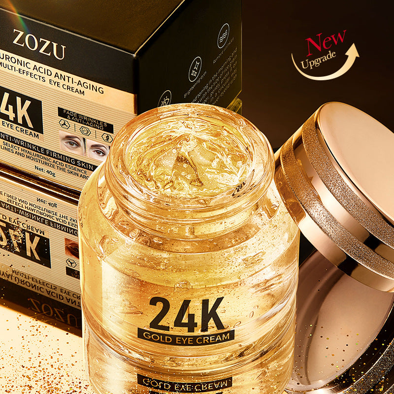 24K Gold Hyaluronic Acid Anti-Wrinkle Multi-Effect Eye Cream, Moisturizing and Caring Eye Cream