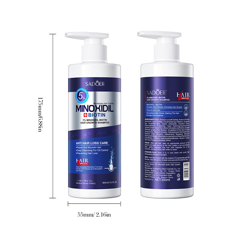 5% Minoxidil Biotin Hair Growth Shampoo Softening Shampoo