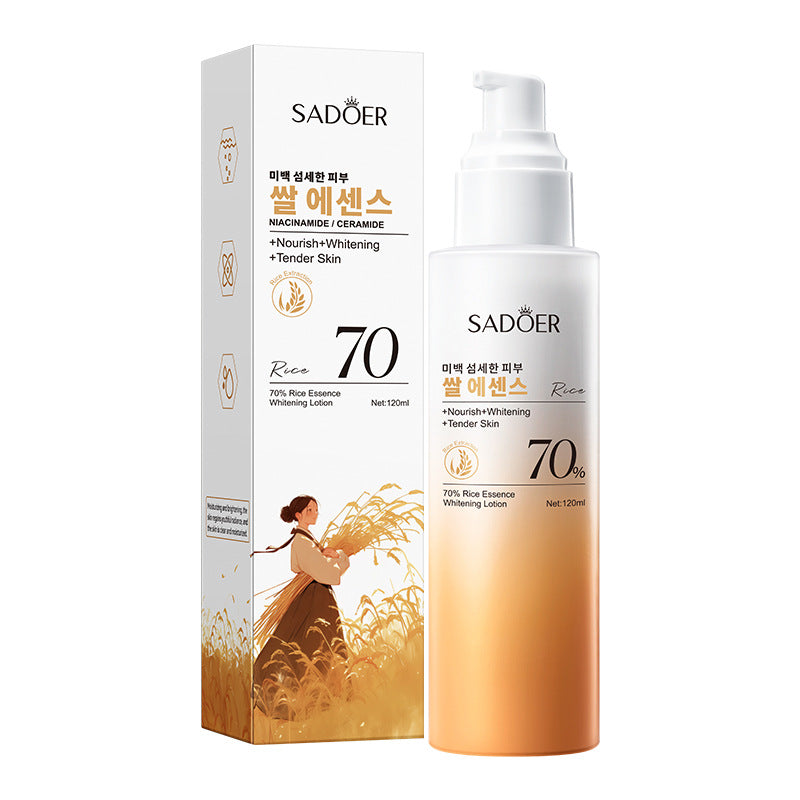 70% Rice Essence Whitening Lotion, Hydrating and Moisturizing Skin Care Water Lotion