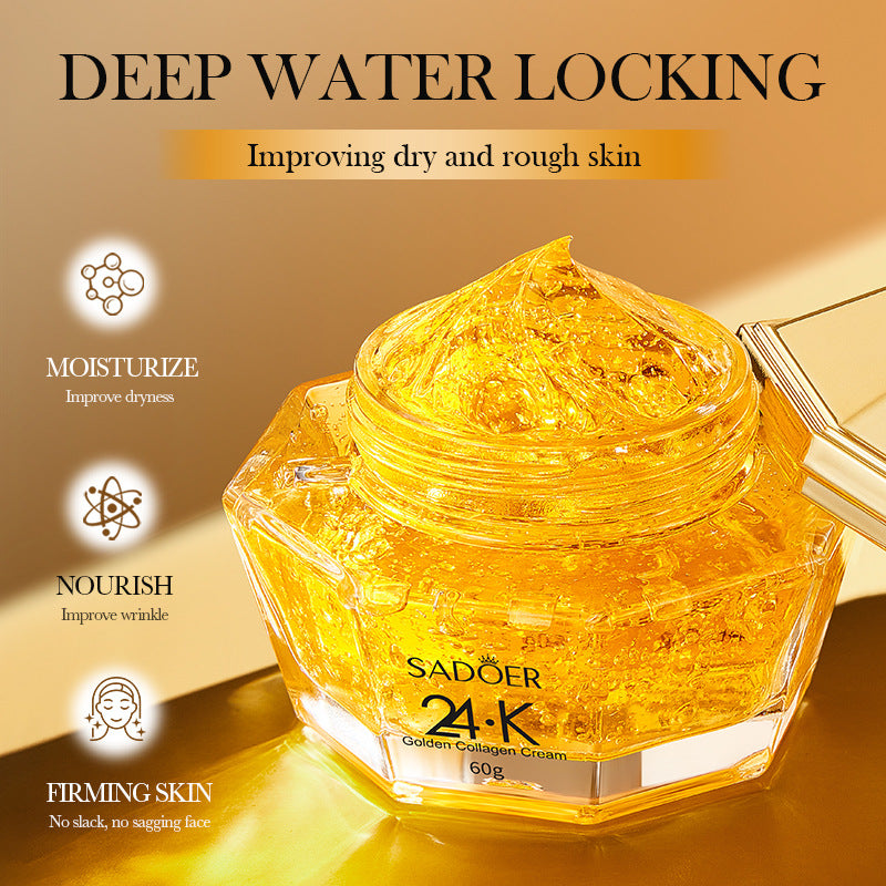24K Gold Collagen Cream, Moisturizing, Moisturizing and Hydrating Cream