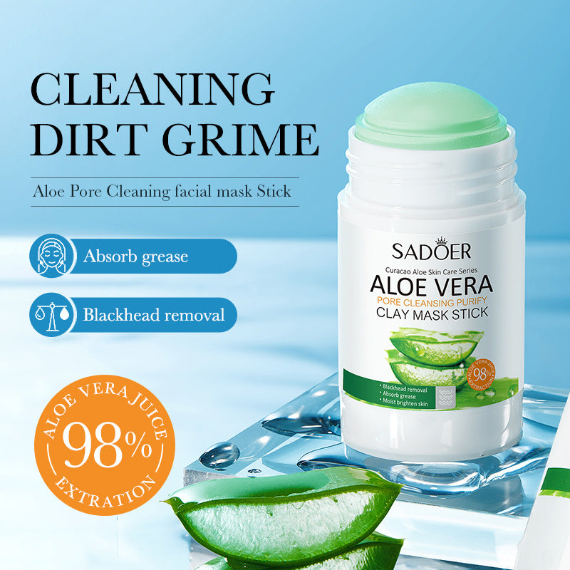 Aloe Vera Pore Clear Solid Mask, Cleansing Facial Mud Mask