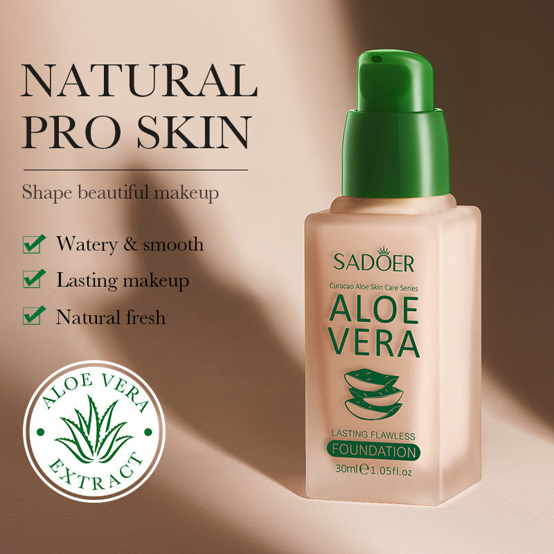 Aloe Vera Makeup Flawless Foundation Natural Concealer Long-lasting No Makeup Refreshing Oil Control