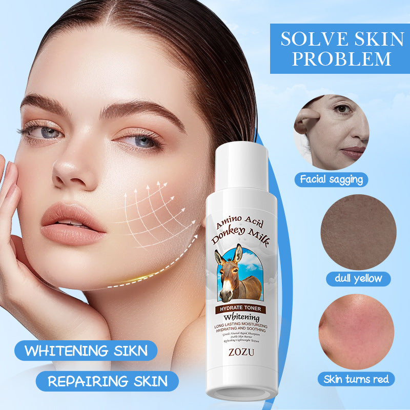 All English ZOZU donkey milk toner, moisturizing, moisturizing and moisturizing water
