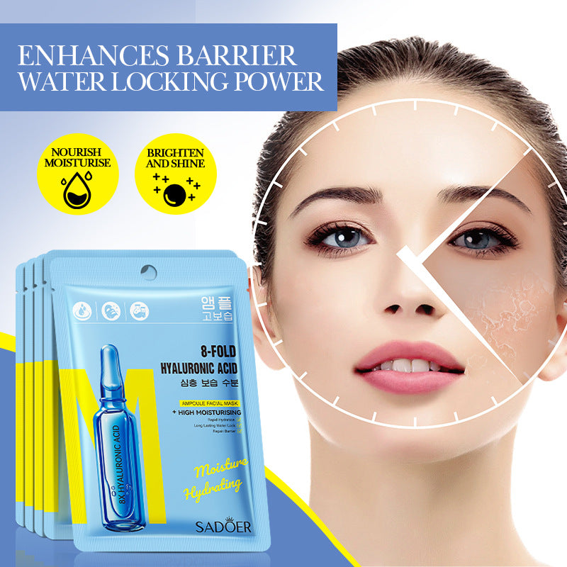 8 heavy hyaluronic acid moisturizing and hydrating mask, moisturizing skin mask sticker