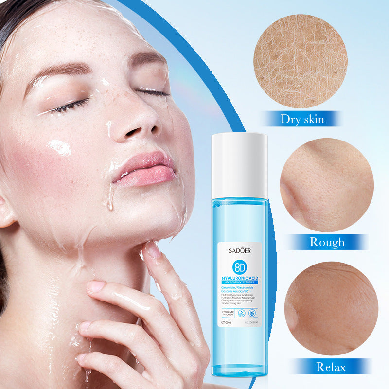 8D Hyaluronic Acid Anti-Wrinkle Moisturizing Toner, Firming Moisturizing Water