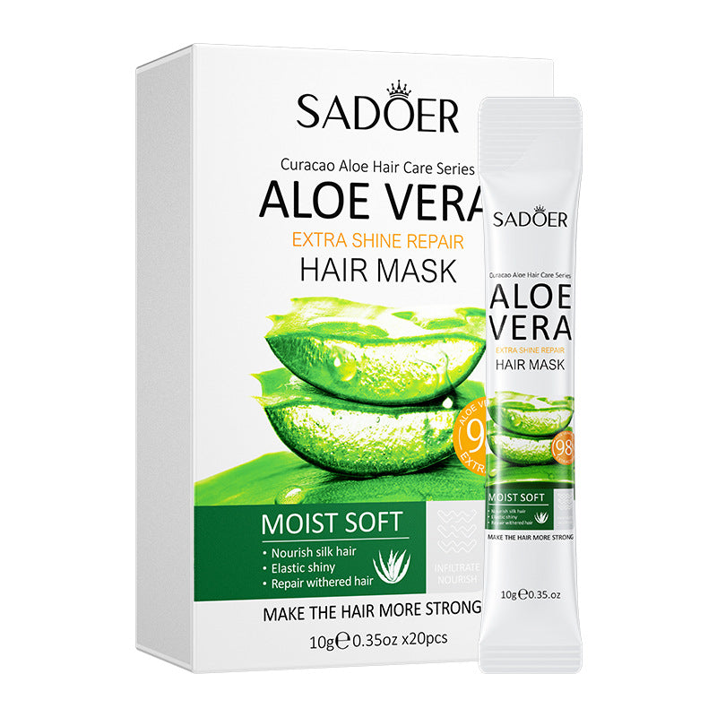 Aloe Vera Super Brightening Repair Hair Mask, Repair and Nourish, Soft and Smooth Lazy
