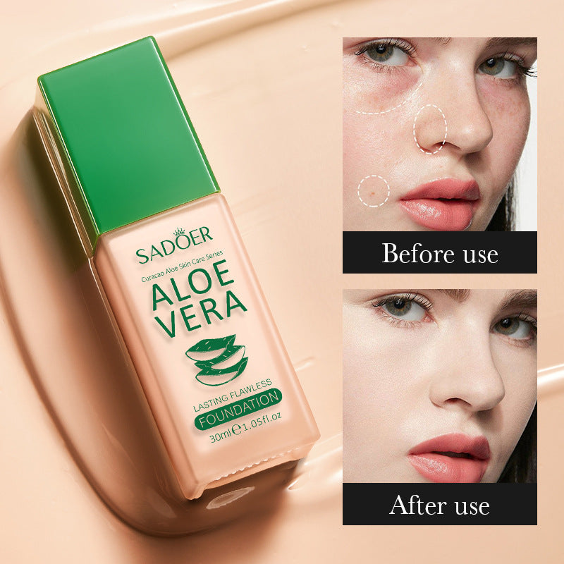 Aloe Vera Makeup Flawless Foundation Natural Concealer Long-lasting No Makeup Refreshing Oil Control