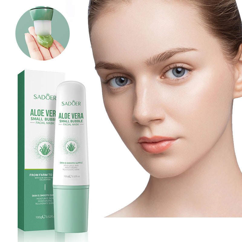 Aloe Vera Small Bubble Mask, Deep Cleansing and Moisturizing Blackhead Removal Mud Mask