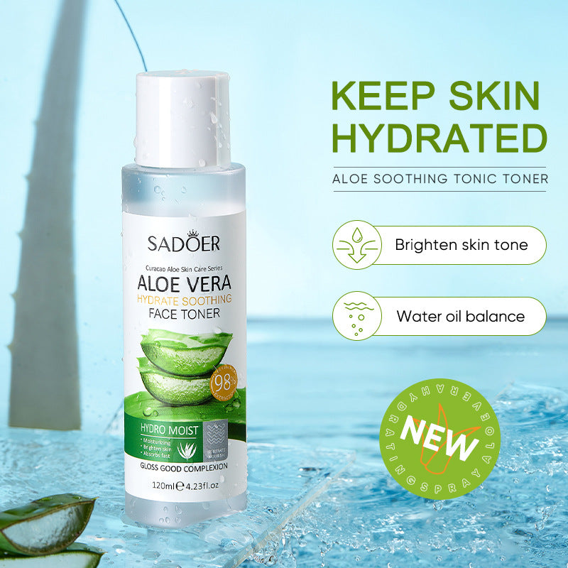 Aloe Vera Hydrating Soothing Toner, Moisturizing, Moisturizing, Brightening and Rejuvenating Facial Care Toner