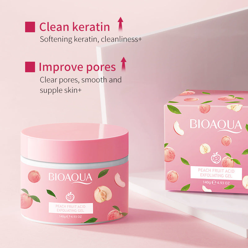 All English Boquanya Peach Exfoliating Cream 140g Cleansing Body Scrub