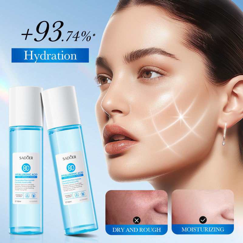 8D Hyaluronic Acid Anti-Wrinkle Moisturizing Toner, Firming Moisturizing Water