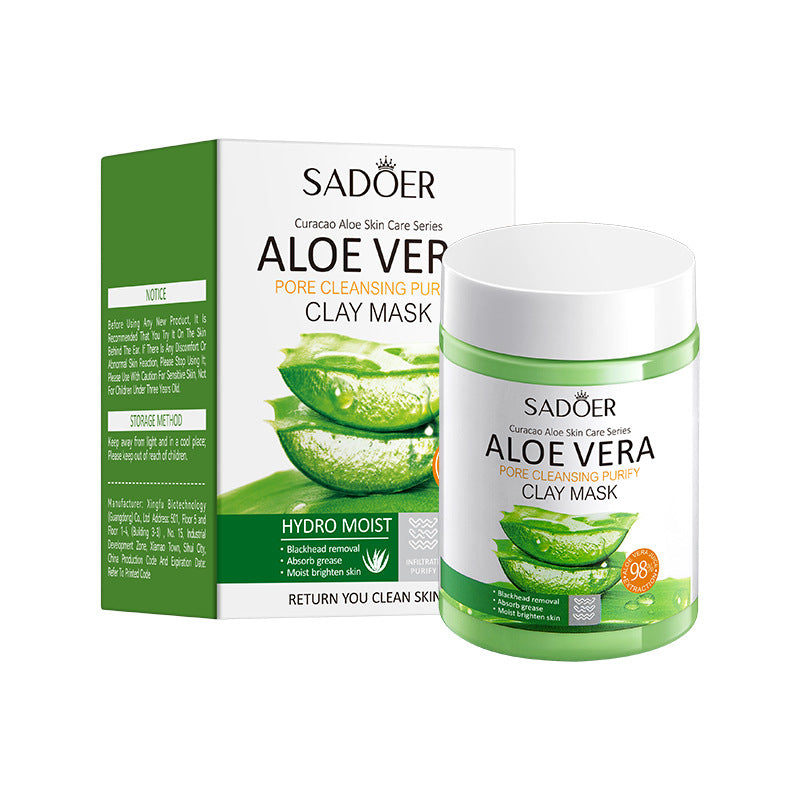 Aloe Vera Pore Clear Mud Mask, Cleansing Facial Gel Mud Mask