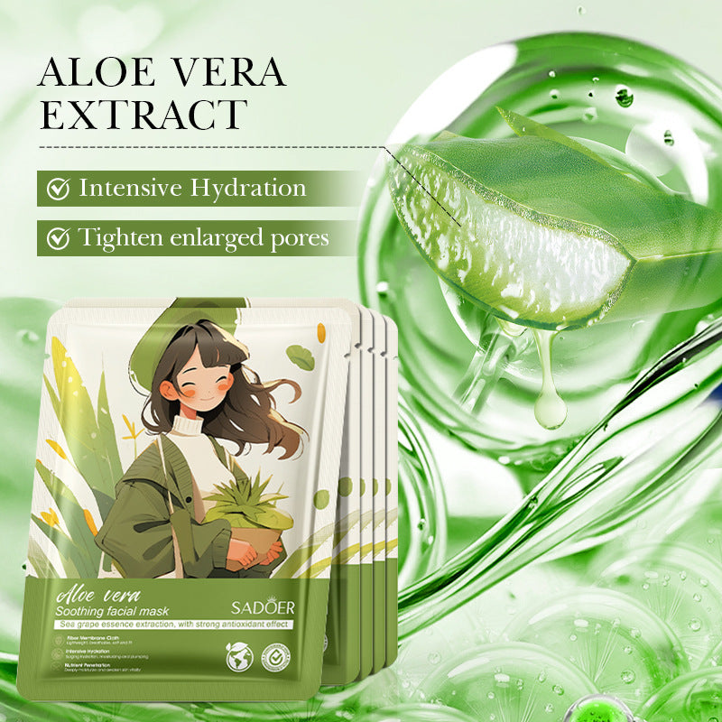 Aloe Vera Soothing Mask, Hydrating and Moisturizing Skin Mask