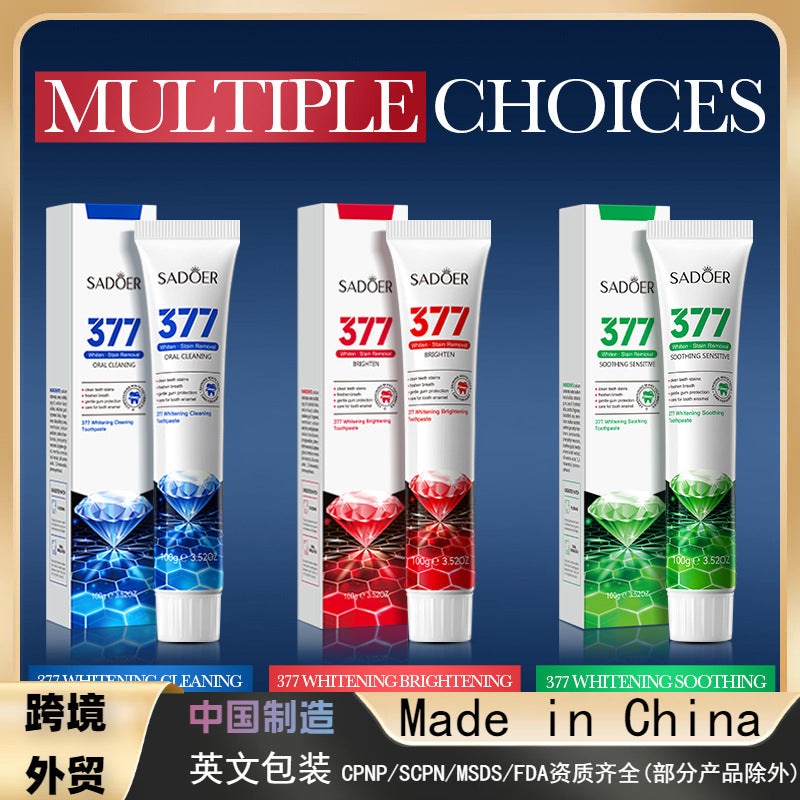 377 Star Diamond Brightening White Toothpaste, Deep Cleansing Teeth Toothpaste  Wholesale